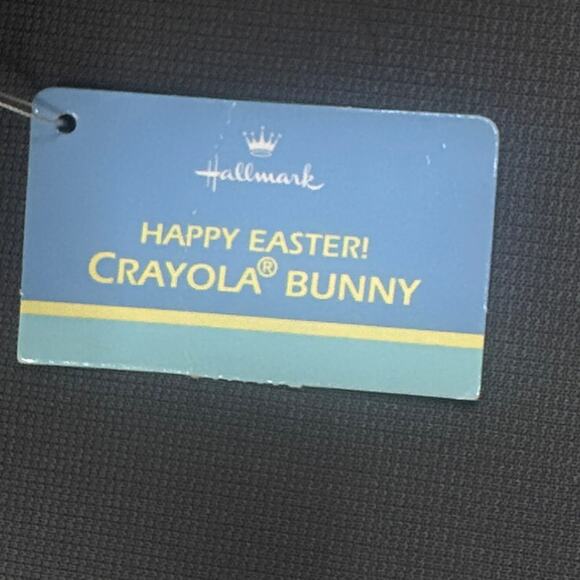 VTG Hallmark Crayola Bunny Plush 1993 Easter Rabbit Toy Pink Ears Hat Outfit 18" - Picture 12 of 16